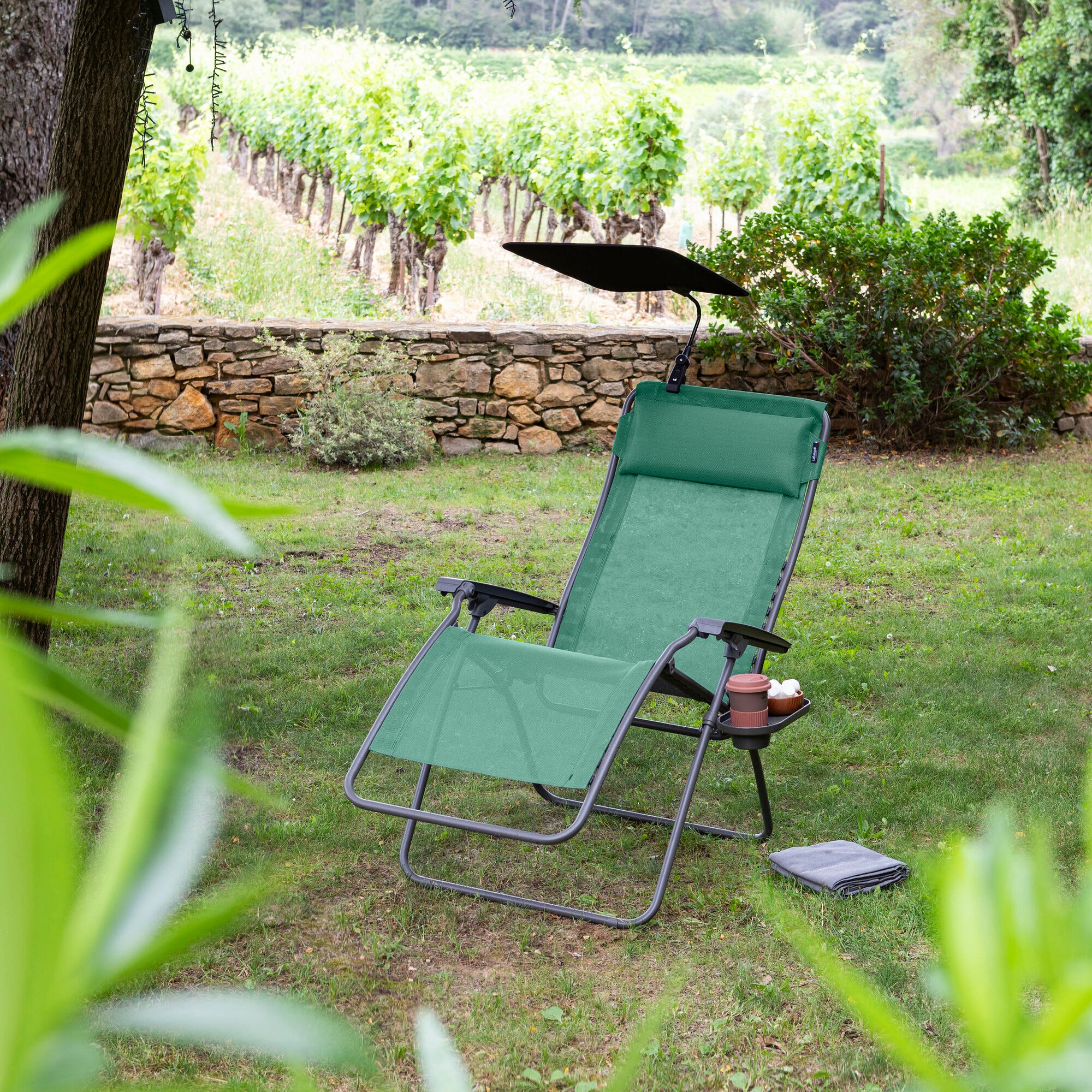 Set relaxstoel en accessoires - Zen Edition - Batyline® Iso - Groen Foret