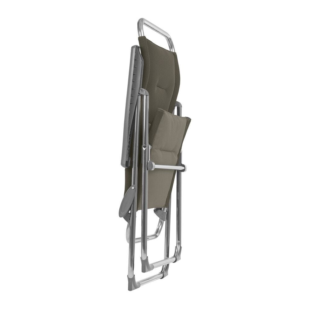Gepolsterde multi-positie Vouwstoel - Alu Cham - AirComfort® - Bruin Taupe