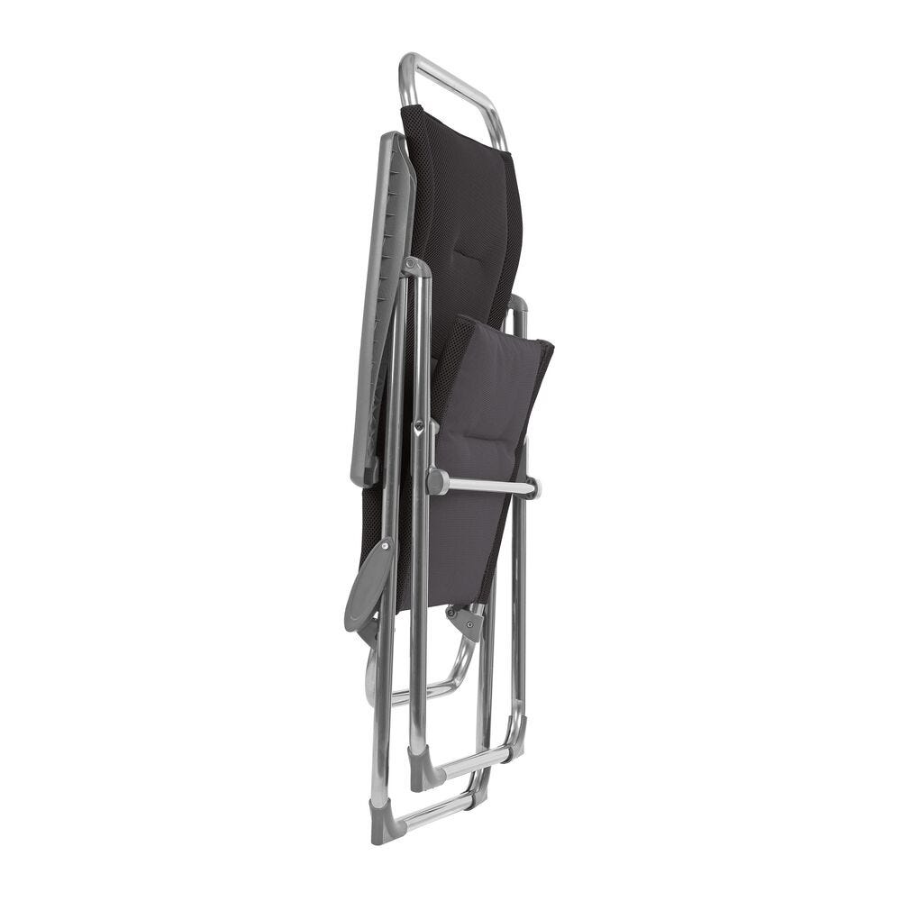 Gepolsterde multi-positie Vouwstoel - Alu Cham - AirComfort® - Zwart Acier